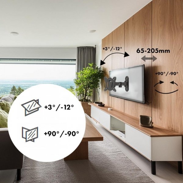MACLEAN UCHWYT DO TELEWIZORA LUB MONITORA MAX. VESA 100X100, 13-32&quot;, 30KG, CZARNY MC-416