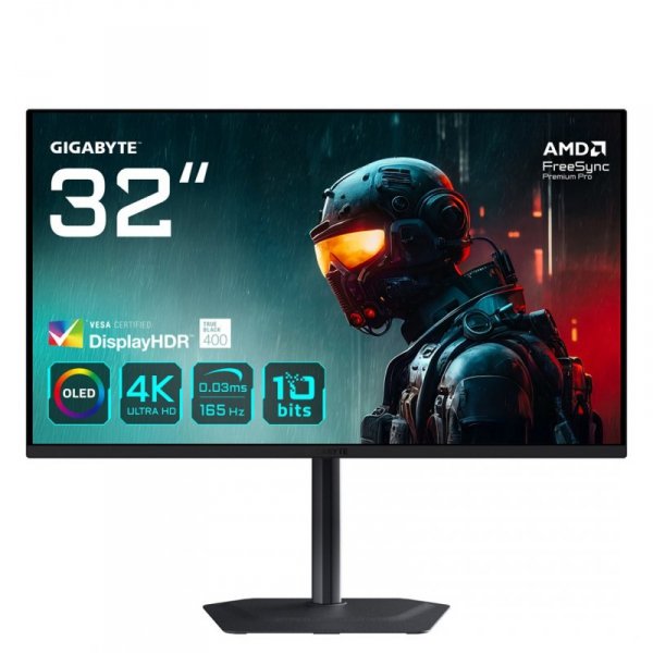 Gigabyte MO32U 80cm (31,5&quot;) 4K OLED Gaming Monitor 16:9 HDMI/DP/USB-C 165Hz 0,03ms AMD FreeSync