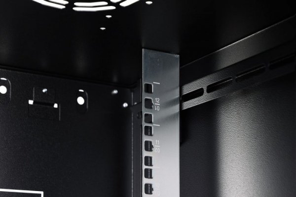 Digitus Szafa sieciowa wisząca Dynamic 19" 12U rack 607x600x600mm, drzwi szyba, czarna, niezłożona, 60kg