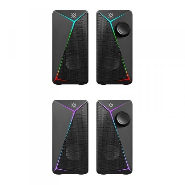 Defender Głośniki komputerowe J5 2.0 6W LED USB Czarne