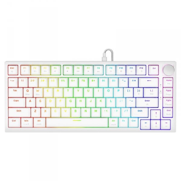 Savio Klawiatura magnetyczna ASTRAL White OUTEMU White jade RGB