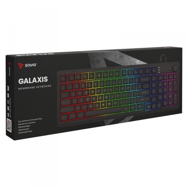 Savio Klawiatura membranowa GALAXIS RGB