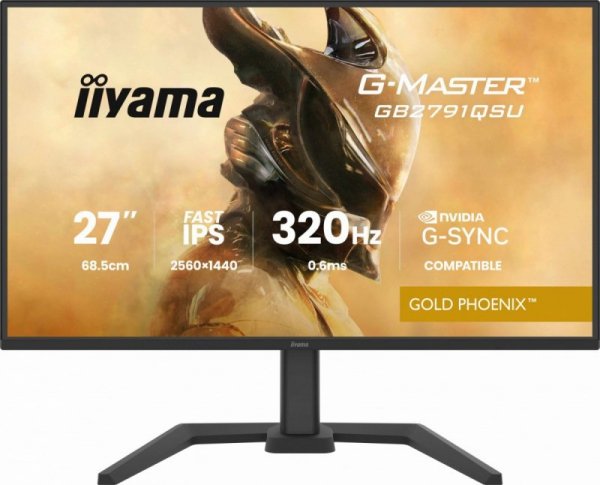 IIYAMA Monitor 25 cali GB2791QSU-B1 0.6ms,DP,2xHDMI 2.1 ,320Hz, Fast IPS,  WQHD,350 cd/m2, USB HUB x4 (2x Type-A, 2x Type-C), G-