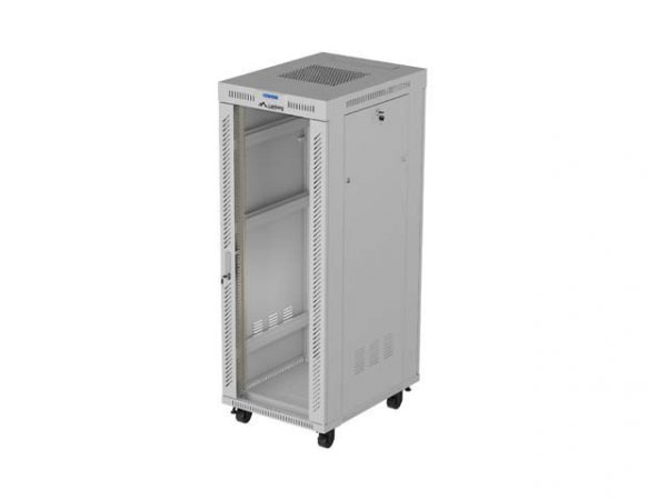 Lanberg Szafa instalacyjna rack stojąca 19" 32U 600x800 szara drzwi     przeszkolne  LCD ( Flat pack)