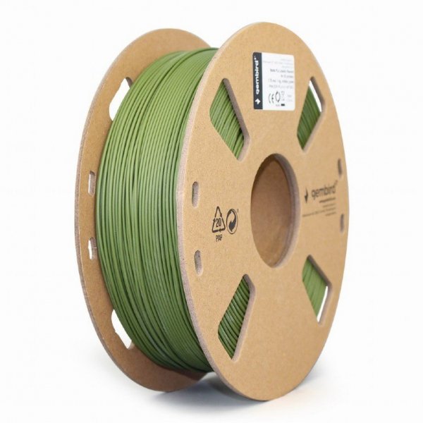 Gembird Filament PLA matowy, 1,75 mm, 1 kg, wojskowa zieleń