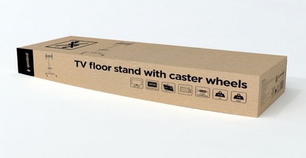 Gembird Stojak pod telewizor z regulacją wysokości, mobilny, na kółkach, 32-55 cale