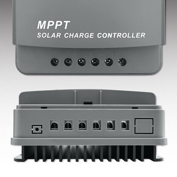 Qoltec Solarny regulator ładowania MPPT z czujnikiem temperatury 10A |  12V/24V | LCD | 2xUSB | GEL | LiFePO4