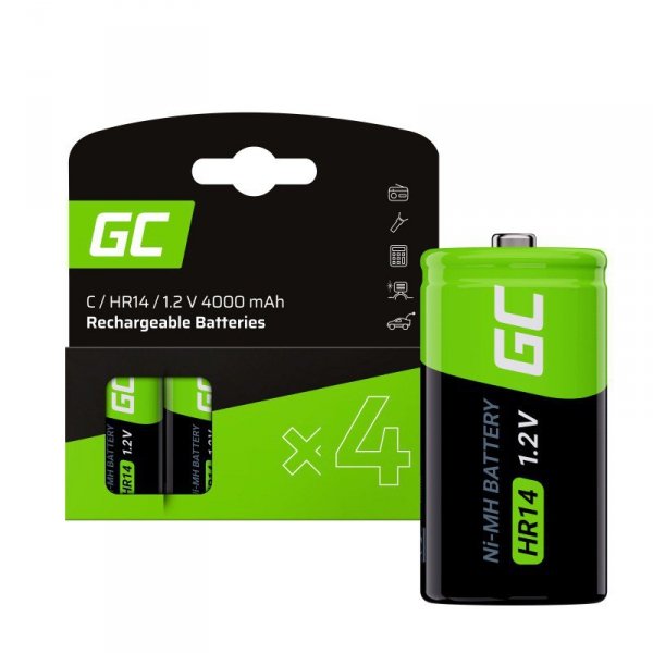 Green Cell Akumulatorki paluszki 4xHR14 1.2V 4000mAh