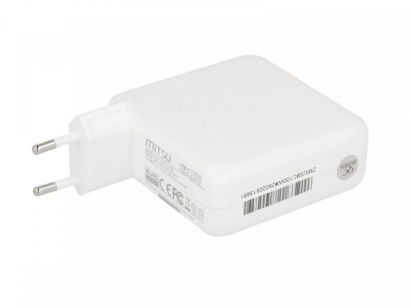 Mitsu Zasilacz ładowarka do laptopa 100W USB-C 5V-9V-12V-15V/3A, 20V/5A PD