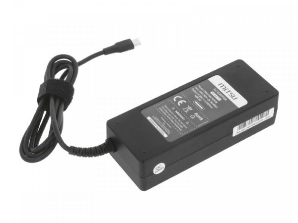 Mitsu Zasilacz ładowarka do laptopa 90W USB-C 5V-9V-12V-15V/3A, 20V/4.5A PD