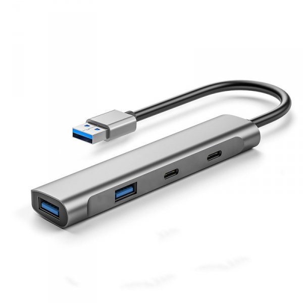 iBOX Hub USB Typ-A 4-portowy 2xUSB-C 5Gb/s + 2xUSB-A 5Gb/s