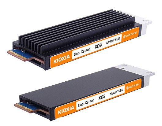Kioxia Dysk SSD XD8 7680GB E1.S NVMe Gen.5 1x4 DWPD 1 3D TLC BiCS Flash Data Center NVMe SED PLP