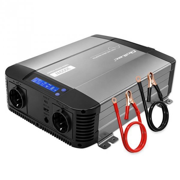 Qoltec Przetwornica napięcia Pure Sine Wave | 12V na 230V | 1500/3000W