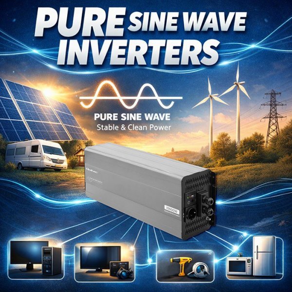 Qoltec Przetwornica napięcia Pure Sine Wave | 24V na 230V |  5000/10000W