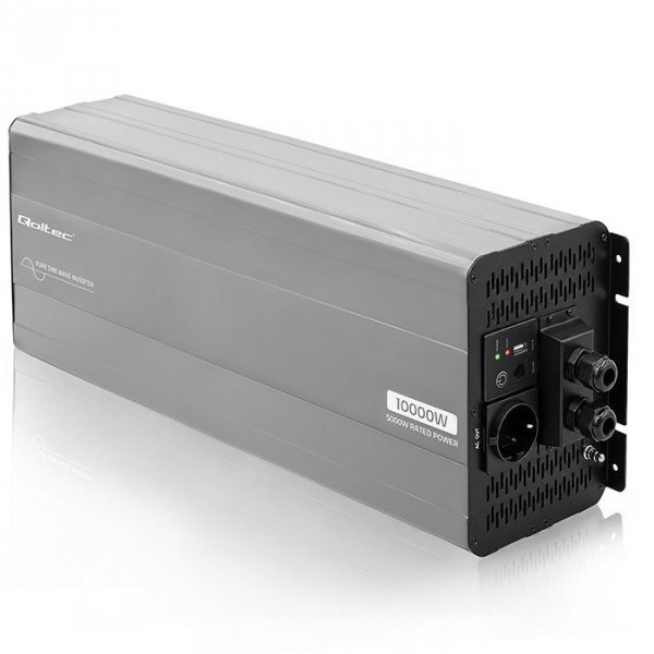Qoltec Przetwornica napięcia Pure Sine Wave | 24V na 230V |  5000/10000W