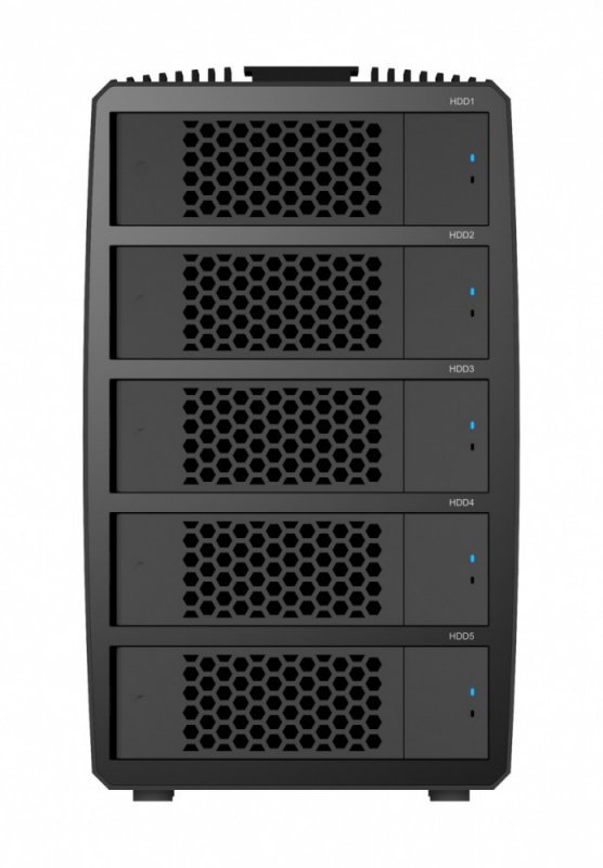 IcyBox System-RAID dla 5 HDD 2,5"/3,5" SATA, IB-RD3705-CU3 RAID 0,1,10,3,5, Single, Large, Clone