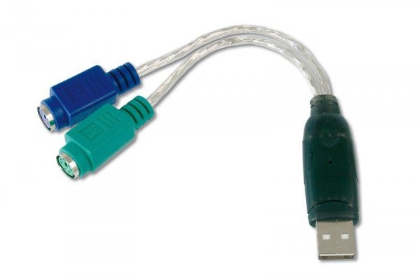 Digitus Konwerter/Adapter USB do PS/2 2x Mini-Din 6/Ż, USB A/M