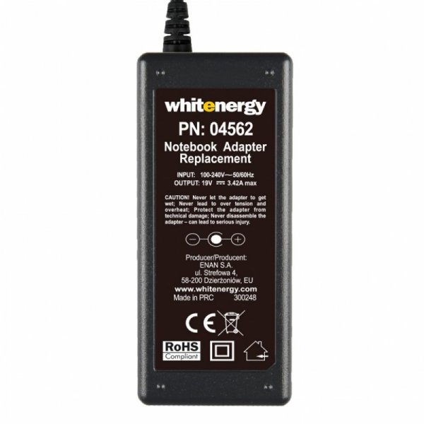 Whitenergy Zasilacz 19V | 3.42A 65W wtyk 5.5*1.7 Acer (04562)