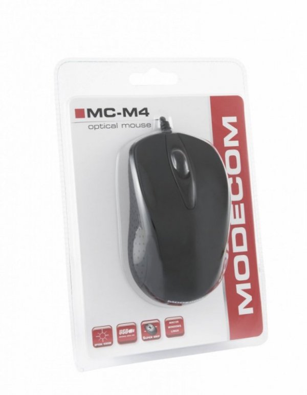 MODECOM M4 CZARNA PRZEWODOWA MYSZ OPTYCZNA