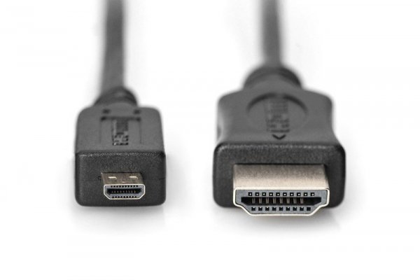 Digitus Kabel połączeniowy HDMI HighSpeed z Ethernetem 4K 60Hz UHD Typ HDMI A/HDMI D M/M 2m Czarny