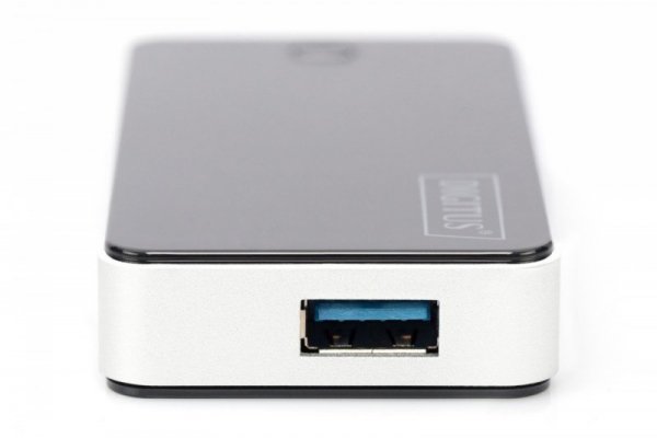 Digitus Hub USB 3.0 4-portowy SuperSpeed 5Gbps, Czarny