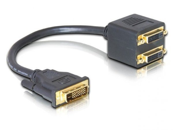 Delock Adapter DVI-D(M)(24+1)-&gt;DVI-D(M)(24+1)x2