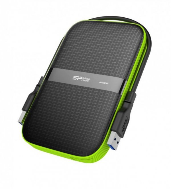 Silicon Power ARMOR A60 2TB USB 3.0 BLACK-GREEN/PANCERNY wstrząso/pyło i wodoodporny