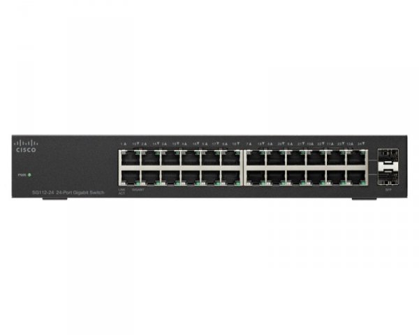 Cisco SG112-24 switch 24x1GbE, 2x Combo miniGBIC
