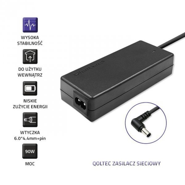 Qoltec Zasilacz do Sony 90W | 19.5V | 4.7A | 6.0*4.4+pin