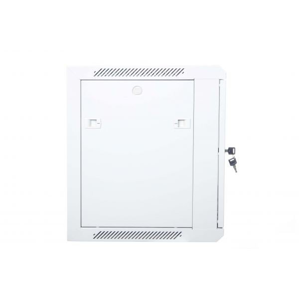 Digitus Szafa wisząca jednosekcyjna 19 9U 501/600/450 mm, drzwi szklane, szara (RAL 7035), zmontowana