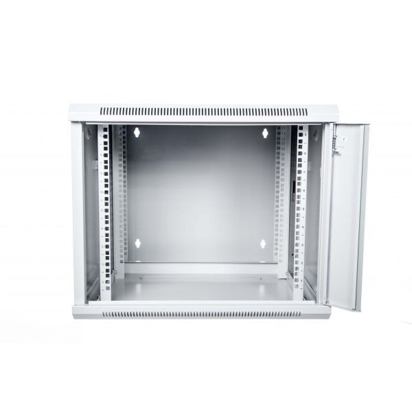 Digitus Szafa wisząca dwusekcyjna 19 12U 635/600/600mm, drzwi szklane, szara (RAL 7035), zmontowana
