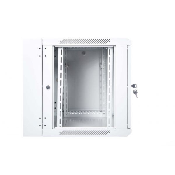 Digitus Szafa wisząca dwusekcyjna 19 12U 635/600/600mm, drzwi szklane, szara (RAL 7035), zmontowana
