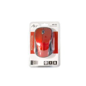 ART Mysz bezprzewodowo-optyczna USB AM-92E czerwona