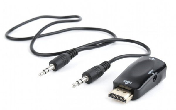 Gembird Adapter HDMI-A(M)-&gt;VGA(F)+Audio