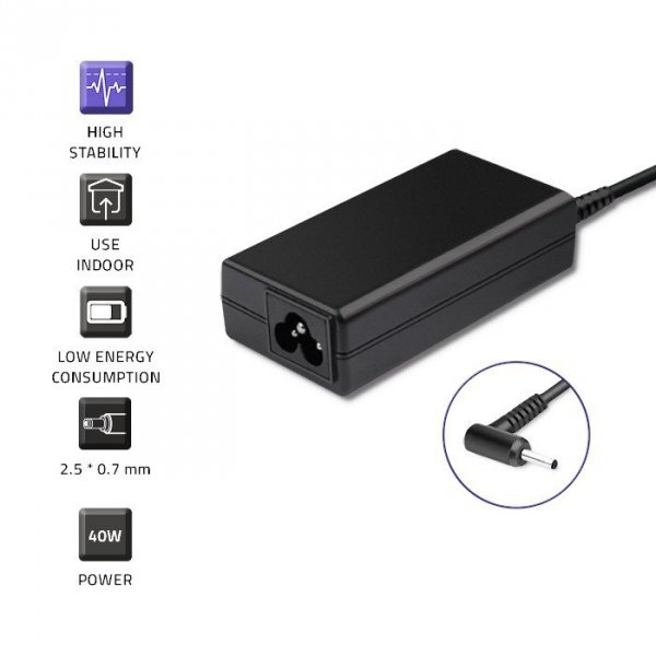 Qoltec Zasilacz do Asus 40W 19V 2.1A 2.5*0.7