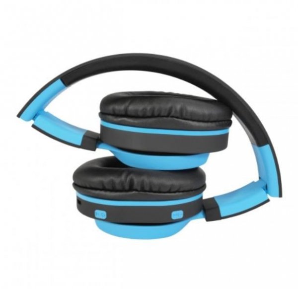 ART Słuchawki Bluetooth nauszne z mikrofonem niebieskie