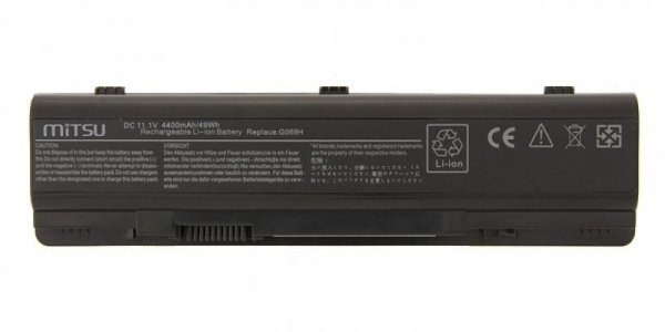 Mitsu Bateria do Dell Vostro A860, Inspiron 1410 4400 mAh (49 Wh) 10.8 - 11.1 Volt