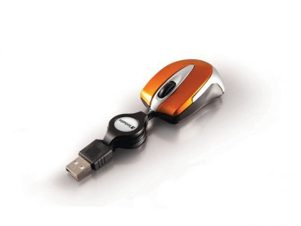 Verbatim Mysz Travel pomarańczowa USB