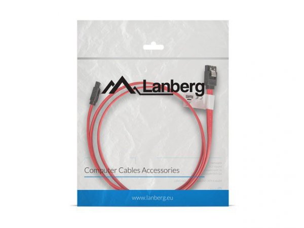 Lanberg Kabel SATA DATA III 1M Metalowe zatrzaski