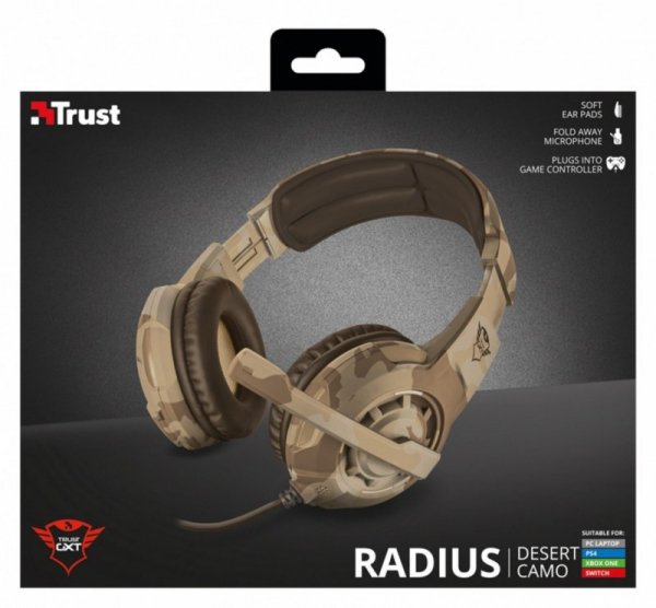 Trust Słuchawki Radius Gaming GXT 310D - desert
