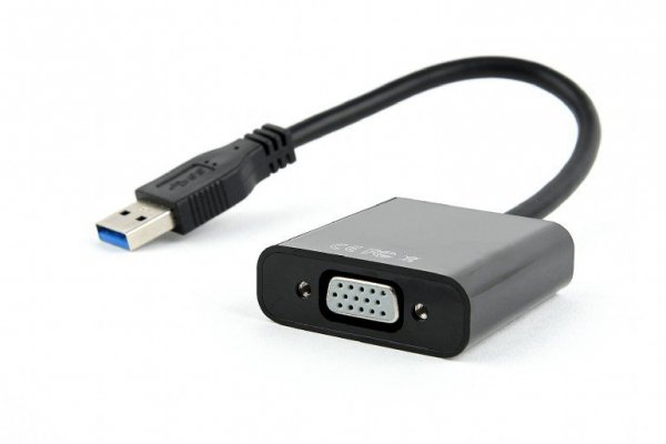 Gembird Adapter USB 3.0 -&gt; VGA czarny