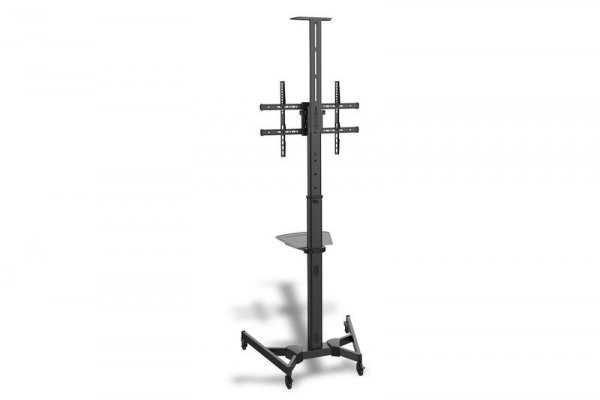Digitus Stojak mobilny pojedynczy z półką, 1xLCD, max. 70&quot;, max. 50kg, VESA max. 600x400 pivot