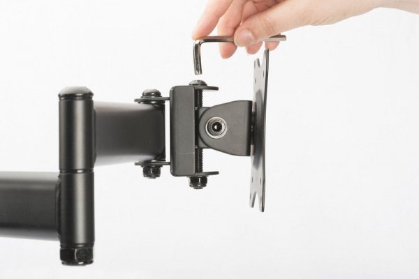 Digitus Stojak biurkowy podwójny, 2xLCD, max. 27&quot;, max. obciążenie 8kg, uchylno-obrotowy 360° (PIVOT)