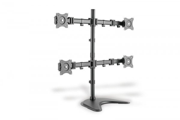 Digitus Stojak biurkowy poczwórny, 4xLCD, max. 27&quot;, max. obciążenie 8kg, uchylno-obrotowy 360° (PIVOT)