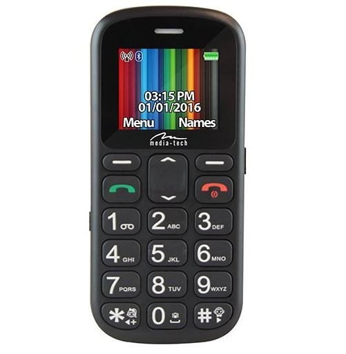 Media-Tech GRANDPHONE TELEFON GSM NA DWIE KARTY SIM DLA SENIORÓW