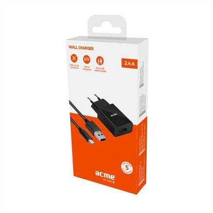 ACME Europe Ładowarka sieciowa CH211 USB + MicroUSB