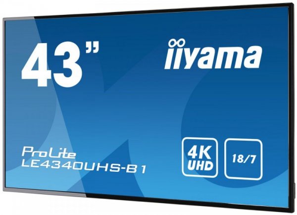 IIYAMA Monitor 43 LE4340UHS-B1 4K,18/7,LAN,AMVA3,USB,HD