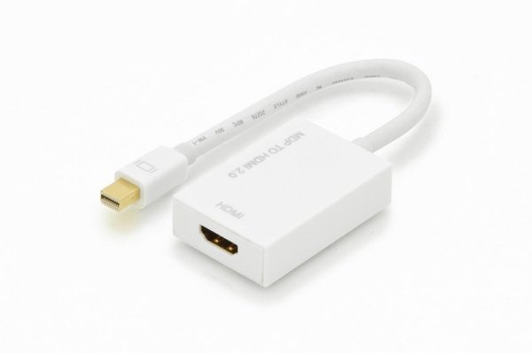 EDNET Kabel adapter Displayport 1.2 4K 60Hz UHD Typ miniDP/HDMI A M/Ż biały 0,2m