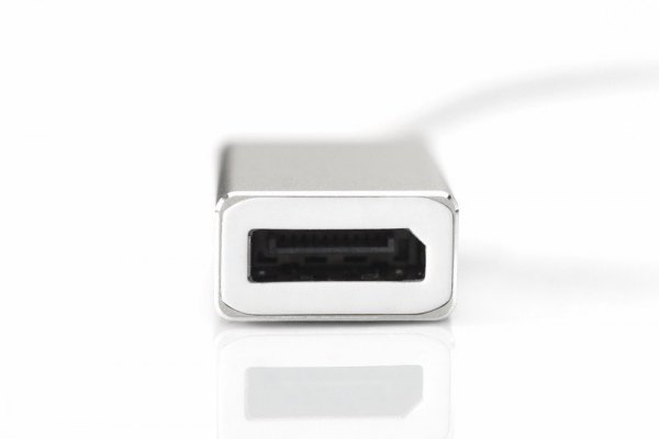 Digitus Adapter graficzny DisplayPort 4K 30Hz na USB Typ C, aluminowa obudowa