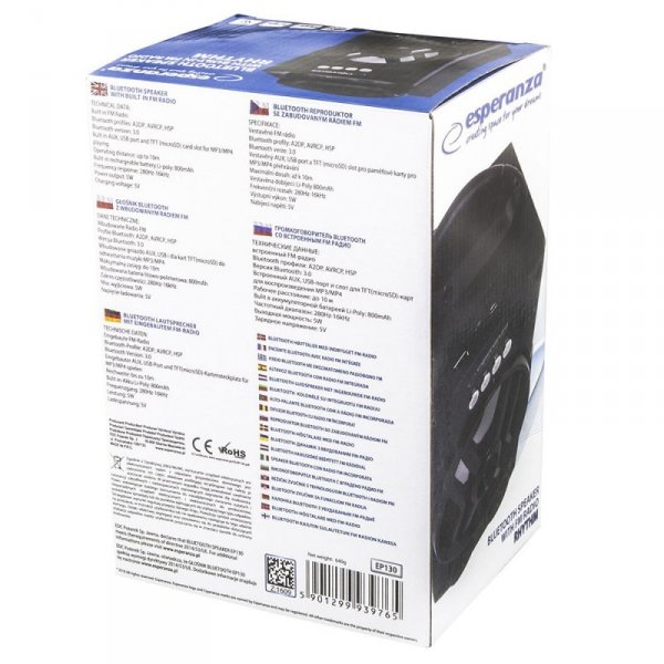 Esperanza Głośnik bluetooth Fm Rhythm